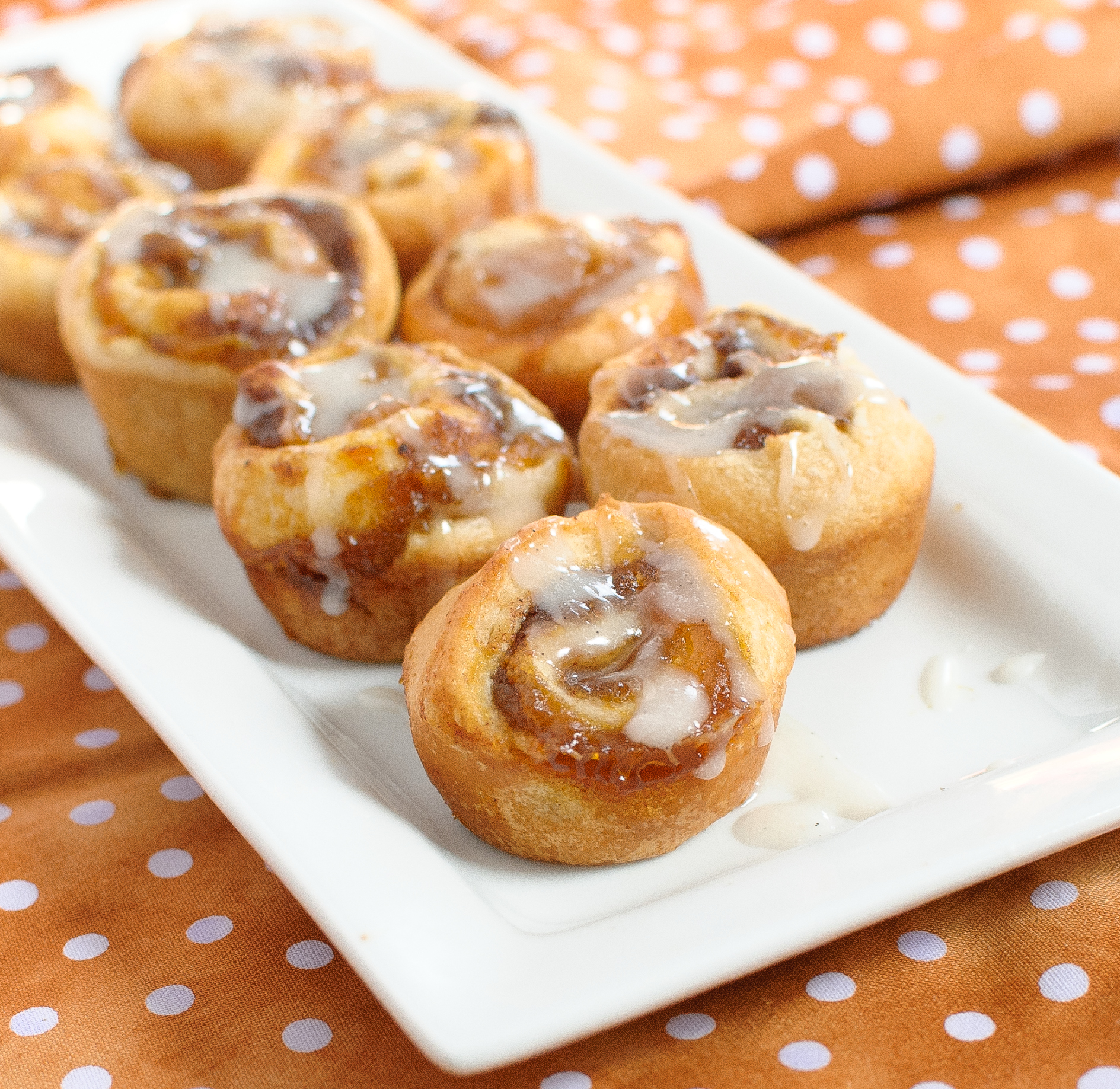 Mini Cinnamon Rolls Using Crescent Rolls