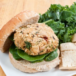 Kale, White Bean & Quinoa Burgers